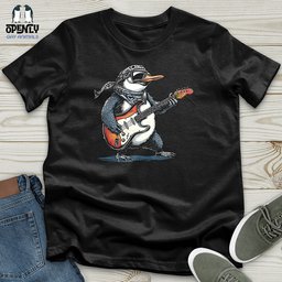 Penguin Rockstar Solo 2 Unisex T Shirt Gift For Animal Lover