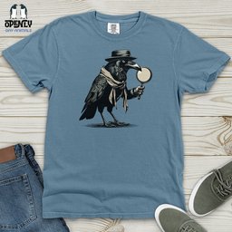 Raven Detective Mystery Heavy Cotton Comfort Colors Tee Gift For Animal Lover