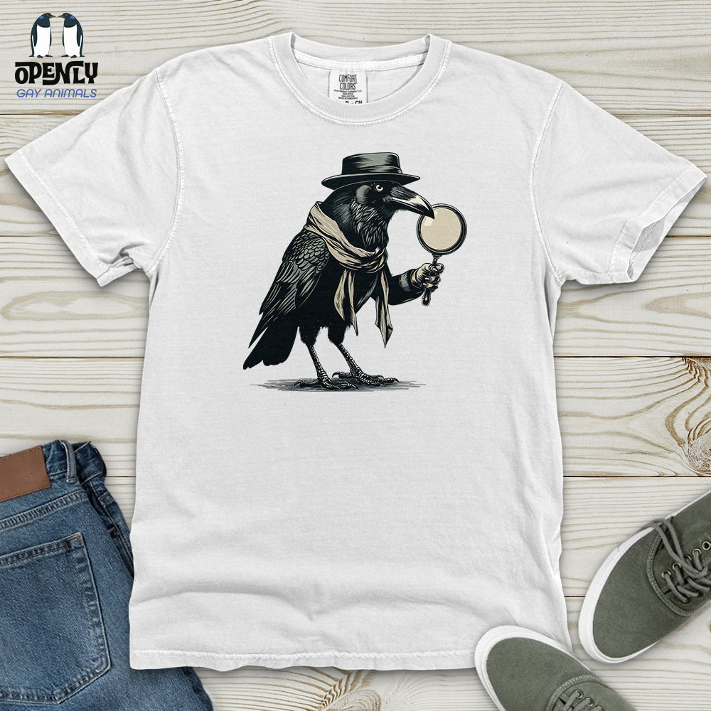 Raven Detective Mystery Heavy Cotton Comfort Colors Tee Gift For Animal Lover