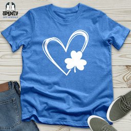 Shamrock Heart Unisex T Shirt Gift For Animal Lover