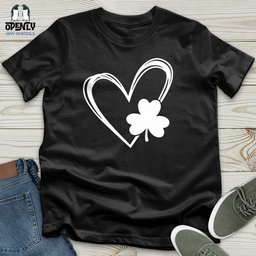 Shamrock Heart Unisex T Shirt Gift For Animal Lover