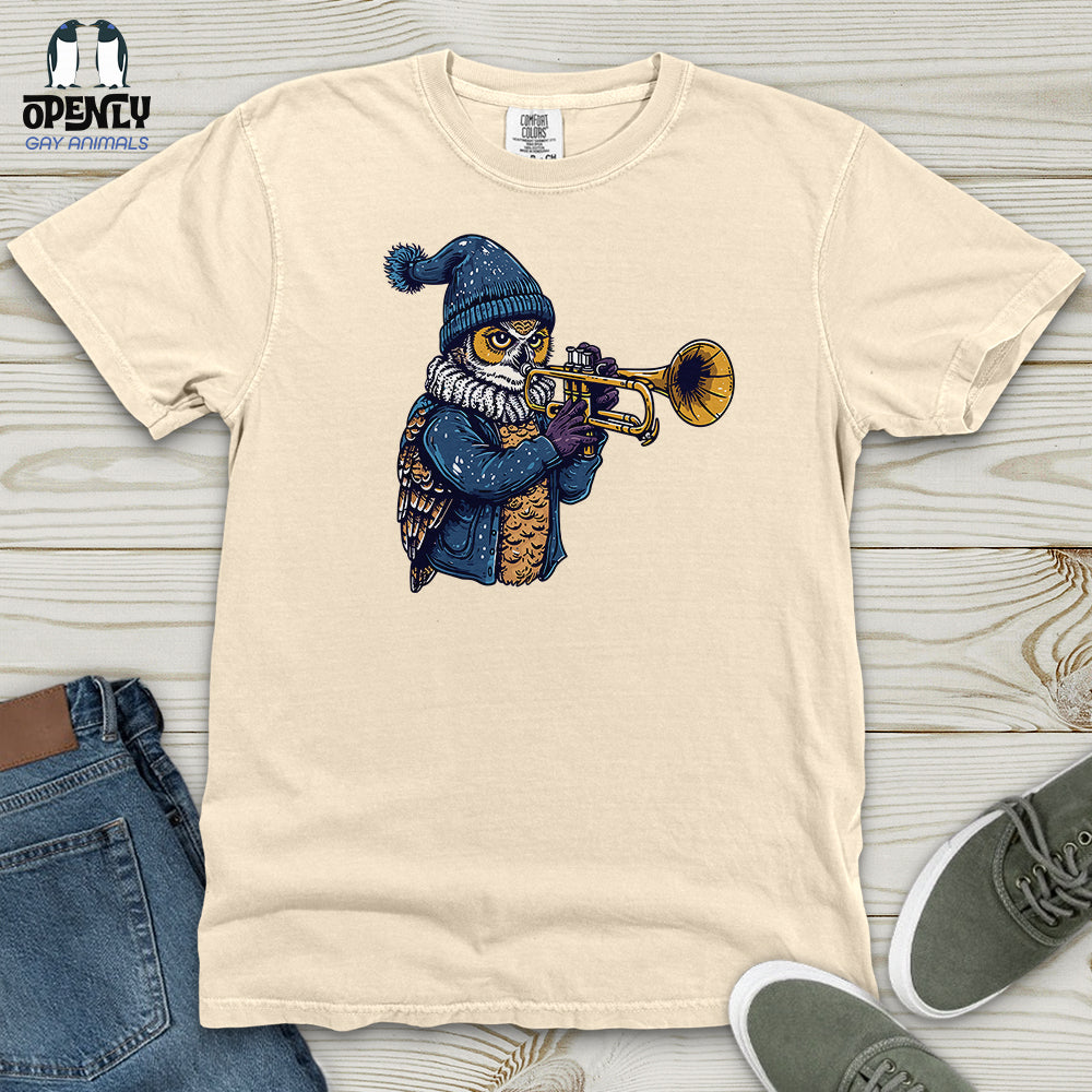 Owl Trumpet Performance Heavy Cotton Comfort Colors Tee Gift For Animal Lover