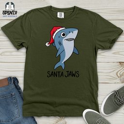Santa Jaws Heavy Cotton Comfort Colors Tee