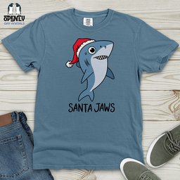 Santa Jaws Heavy Cotton Comfort Colors Tee