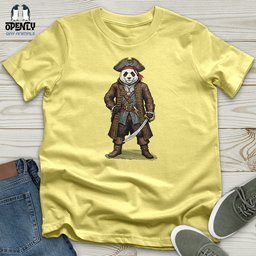 Pirate Panda Unisex T Shirt Gift For Animal Lover