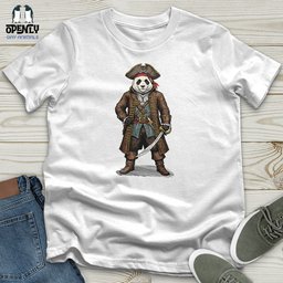 Pirate Panda Unisex T Shirt Gift For Animal Lover