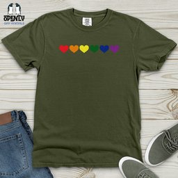 Pride Heart Heavy Cotton Comfort Colors Tee Gift For Animal Lover