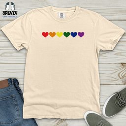 Pride Heart Heavy Cotton Comfort Colors Tee Gift For Animal Lover