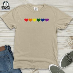 Pride Heart Heavy Cotton Comfort Colors Tee Gift For Animal Lover