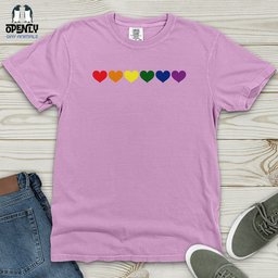 Pride Heart Heavy Cotton Comfort Colors Tee Gift For Animal Lover