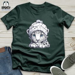 Snow Leopard Warmth Unisex T Shirt Gift For Animal Lover