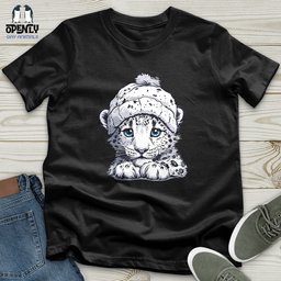 Snow Leopard Warmth Unisex T Shirt Gift For Animal Lover