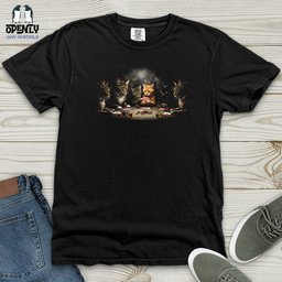 Poker Cats Heavy Cotton Comfort Colors Tee Gift For Cat Lover