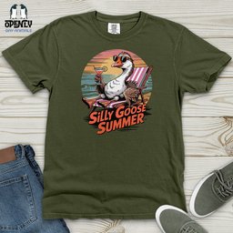 Silly Goose Summer Heavy Cotton Comfort Colors Tee Gift For Animal Lover