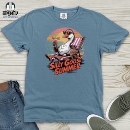 Silly Goose Summer Heavy Cotton Comfort Colors Tee Gift For Animal Lover