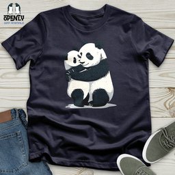 Panda Cuddle Embrace Unisex T Shirt Gift For Animal Lover