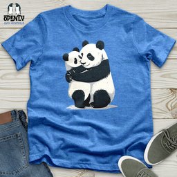 Panda Cuddle Embrace Unisex T Shirt Gift For Animal Lover