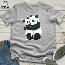 Panda Cuddle Embrace Unisex T Shirt Gift For Animal Lover