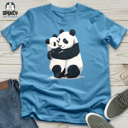 Panda Cuddle Embrace Unisex T Shirt Gift For Animal Lover
