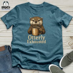 Otterly Exhausted Unisex T Shirt Gift For Animal Lover