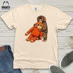 Punch Baby Monkey Heavy Cotton Comfort Colors Tee Gift For Animal Lover