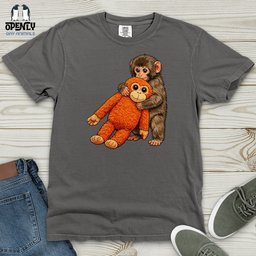 Punch Baby Monkey Heavy Cotton Comfort Colors Tee Gift For Animal Lover