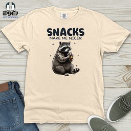 Snacks Heavy Cotton Comfort Colors Tee Gift For Animal Lover
