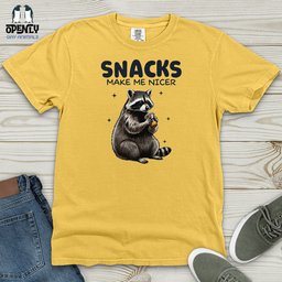 Snacks Heavy Cotton Comfort Colors Tee Gift For Animal Lover