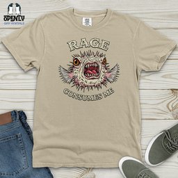 Rage Consumes Me Heavy Cotton Comfort Colors Tee Gift For Animal Lover