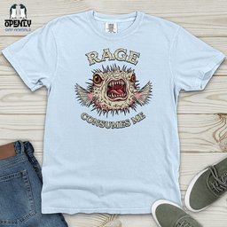 Rage Consumes Me Heavy Cotton Comfort Colors Tee Gift For Animal Lover