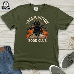 Salem Witch Book Club Heavy Cotton Comfort Colors Tee Gift For Animal Lover