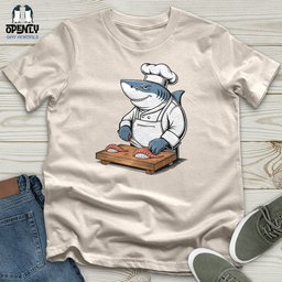 Shark Chef Unisex T Shirt Gift For Animal Lover