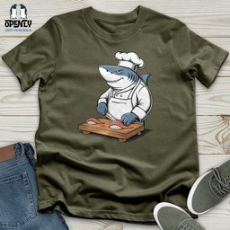Shark Chef Unisex T Shirt Gift For Animal Lover