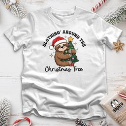 Slothing Around The Christmas Tree Unisex T Shirt Gift For Animal Lover