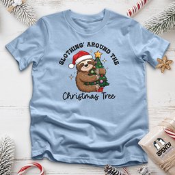 Slothing Around The Christmas Tree Unisex T Shirt Gift For Animal Lover