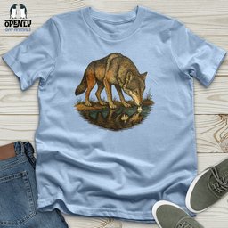 Wolf Reflection Unisex T Shirt Gift For Animal Lover
