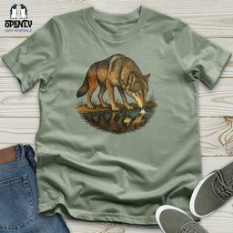 Wolf Reflection Unisex T Shirt Gift For Animal Lover