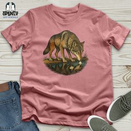 Wolf Reflection Unisex T Shirt Gift For Animal Lover