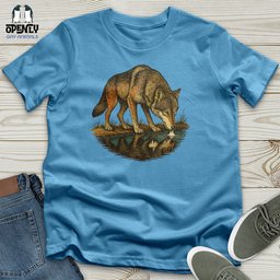Wolf Reflection Unisex T Shirt Gift For Animal Lover