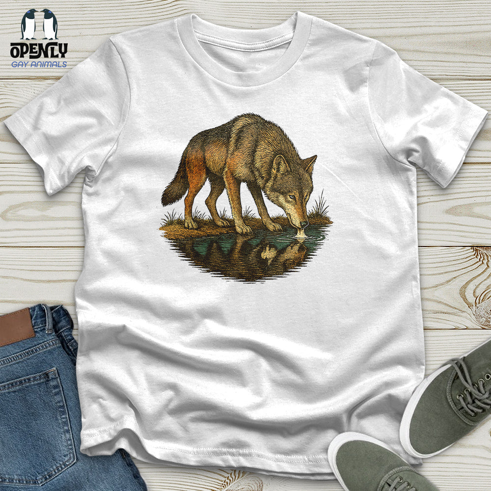 Wolf Reflection Unisex T Shirt Gift For Animal Lover