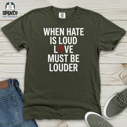 When Hate Is Loud Heavy Cotton Comfort Colors Tee Gift For Animal Lover