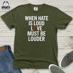 When Hate Is Loud Heavy Cotton Comfort Colors Tee Gift For Animal Lover