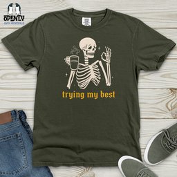 Trying My Best Heavy Cotton Comfort Colors Tee Gift For Animal Lover