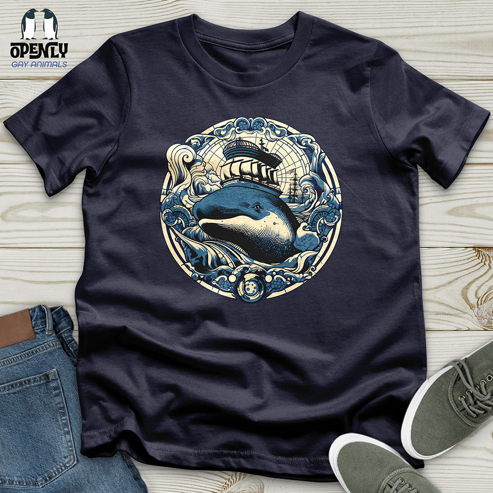 Whale Nautical Voyage Unisex T Shirt Gift For Animal Lover