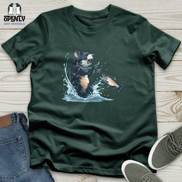 Tasmanian Devil Fishing Unisex T Shirt Gift For Animal Lover