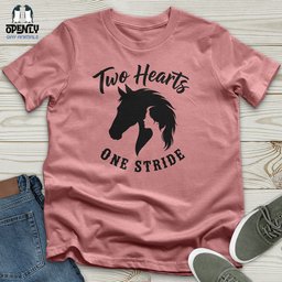 Two Hearts One Stride Unisex T Shirt Gift For Animal Lover
