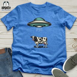 Ufo And Cow Design Unisex T Shirt Gift For Animal Lover