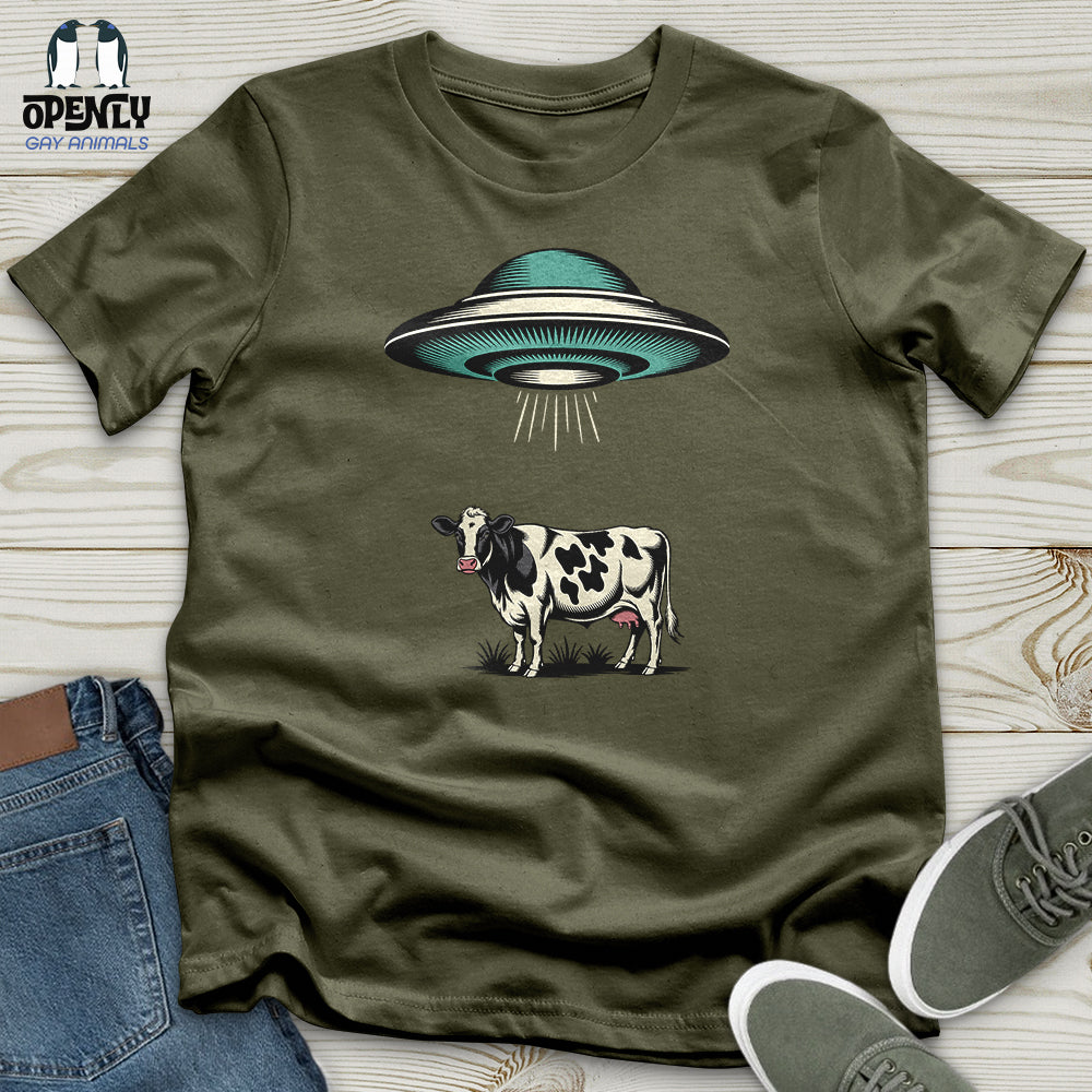 Ufo And Cow Design Unisex T Shirt Gift For Animal Lover