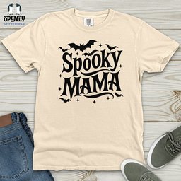 Spooky Mama Heavy Cotton Comfort Colors Tee Gift For Mom