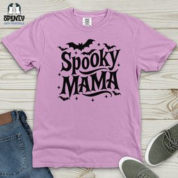 Spooky Mama Heavy Cotton Comfort Colors Tee Gift For Mom